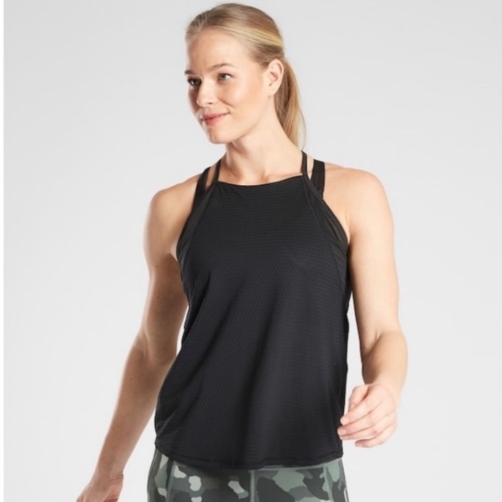 NWT Athleta Chi Dot Mesh Train Tank
